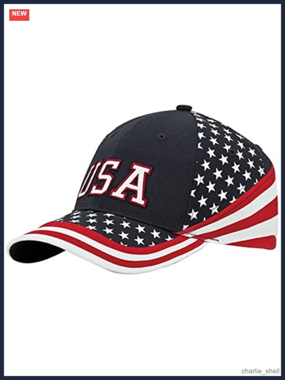 Washed Cotton Twill Stars & Stripes USA Ball Cap Hat